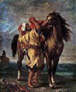 Eugene Delacroix Marocan and his Horse USA oil painting artist
